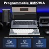 MaseiKar AL68 Wireless Mechanical Keyboard,60% Layout ,QMK/VIA Software,Gasket Mounted,Hot Swappable,RGB Backlit,BT/2.4G/USB-C(Silver, Gateron Zero) - 4 of 4