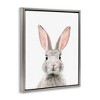 Stupell Industries Rabbit Face Portrait Black Framed Floater Canvas Wall Art - 3 of 4