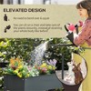 YONWAY 39.25"W Metal Raised Garden Bed, Self-Draining Elevated Planter Box with Legs and Drain Holes for Backyard, Patio, Outdoor (Gray) - 4 of 4