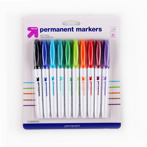 10ct Permanent Markers Fine Tip - Up & Up™ : Target