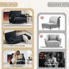 PAGED Convertible 3-in-1 Accent Lounge Chair Bed with Side Pockets & 3 Pillows,Upholstered Sleeper Chair Sofa for Living Room,Study - 4 of 4
