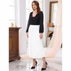 INSPIRE CHIC Women's Satin High Waist Formal A-Lined Evening Cocktail Mermaid Maxi Skirts - 2 of 4