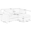 VASIP Modular Sectional Sofa with Ottoman& Storage Drawers, L-Shaped 3-Seate Features Crescent Armrests & Wraparound Cushions for Living Room,Orange - 3 of 4