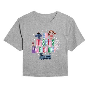 Women's - Rudolph - All Misfits Welcome Cropped Graphic T-Shirt - 1 of 4