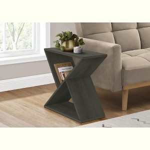 Monarch Specialties Accent Table 2 Tier End Side Table Square Nightstand Bedroom Lamp Brown Veneer Traditional - 1 of 4
