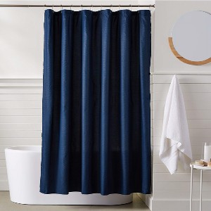 BAGOKIE Microfiber Waffle Texture Shower Curtain , 72"W x 72"L (Pack of 1) - 1 of 4