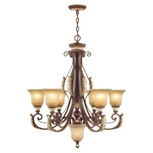 Livex Lighting Villa Verona 6 - Light Chandelier in  Verona Bronze/Aged Gold Leaf - 1 of 4