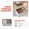 Dresser 4-Drawer Fabric Storage Tower Organizer for Bedroom, Hallway, Entryway, Closets with Steel Frame, Wood Top, Easy Pull Handle - 4 of 4