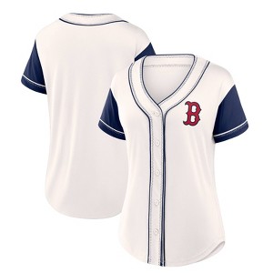 MLB Boston Red Sox Women's Short Sleeve White Fashion Jersey - 1 of 3