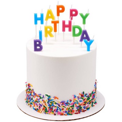 Bakery Crafts Happy Birthday Letters 1" Candles - 13ct