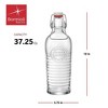 Bormioli Rocco Officina Water Bottle, 37.25 oz, Italian Glass Pitcher, Airtight Seal & Metal Clamp, Easy To Carry Handle, Dishwasher Safe - 2 of 4