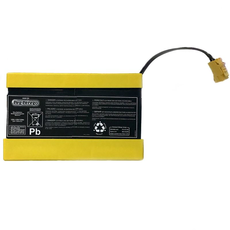 Peg Perego 24 Volt Battery - Black/ Yellow, 2 of 5