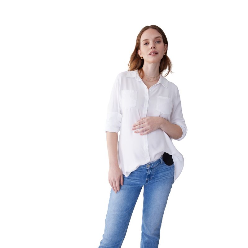 Ingrid & Isabel Maternity Classic Button Up Shirt, 5 of 6