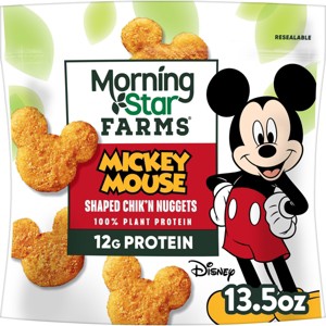 MorningStar Farms Mickey Mouse Frozen Plant Based Chik'n Nuggets Original Vegan Meat - 13.5oz - 1 of 4