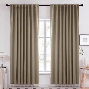 Deconovo Room Darkening Curtains 2 Panels Back Tab Rod Pocket Style - 1 of 4