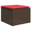 vidaXL 7 Piece Patio Sofa Set with Cushions Brown Poly Rattan - 4 of 4