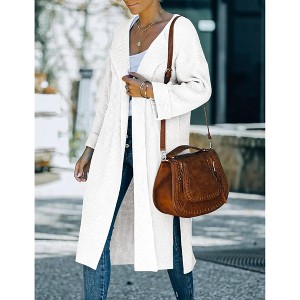 Long Cardigan Sweaters for Women Fall Trendy Oversized Open Front Winter Coat - 1 of 4