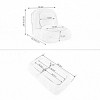 Bean Bag Lounger Modern with Adjustable Backrest for Living Room or Bedroom 34.65W-3irtyhousy - 4 of 4