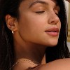 Cubic Zirconia Huggie Earrings 14k Gold Plated Tiny Earrings Small Huggie Hoop Earrings Simple Lightweight Hoops Gift for Women - 2 of 4