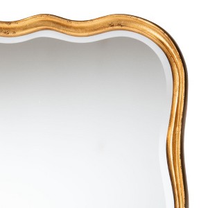 Baxton Studio Fredrika Antique Goldleaf Scalloped Wood Accent Wall Mirror - 1 of 4