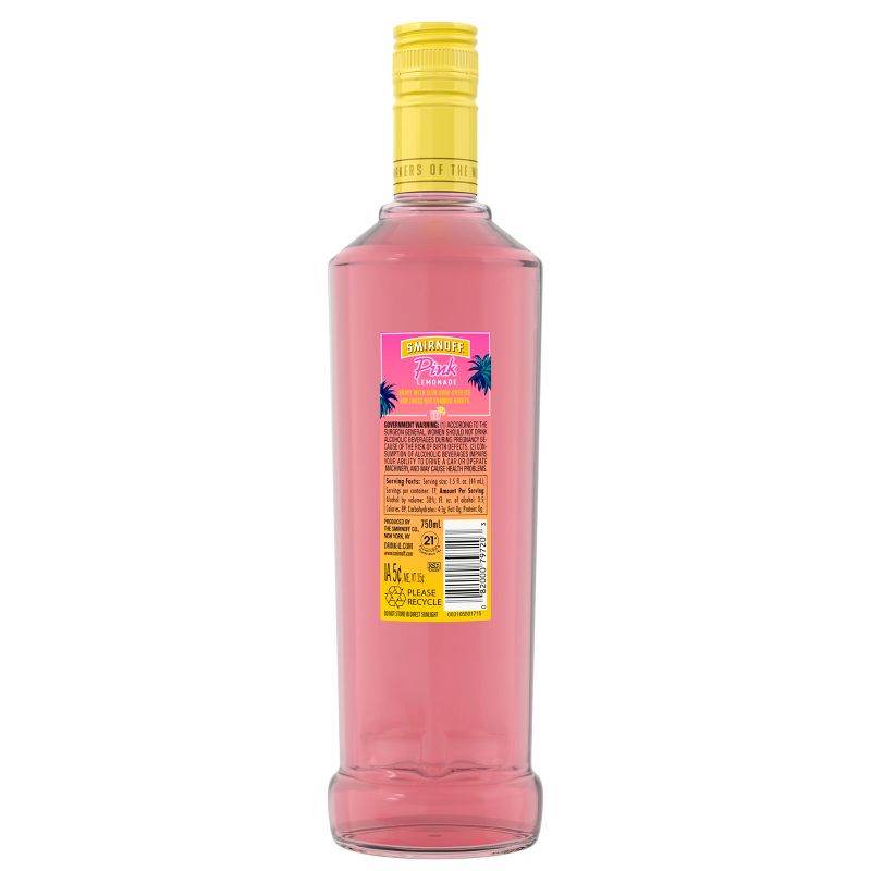Smirnoff Pink Lemonade Flavored Vodka - 750ml Bottle, 2 of 7