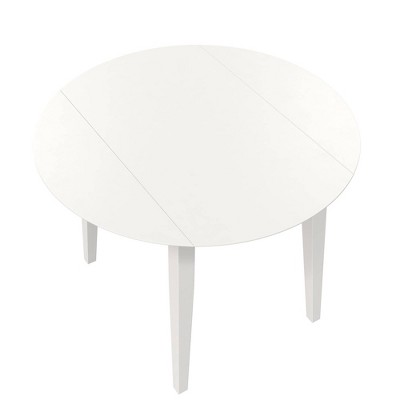 White 3-Piece Drop Leaf Dining Set with Chairs