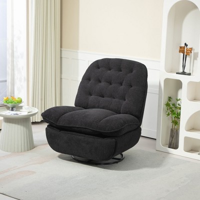 NicBex Chenille Glider Rocking Chair,Upholstered Swivel Recliner Chairs with High Backrest,Adjustable Cozy Rocking Chair,Nursing Chair for Bedroom