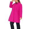 Agnes Orinda Women's Plus Size Notched Lapel Single Breasted Back Split Winter Long Pea Coats - 2 of 4