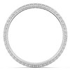 Pompeii3 1Ct Lab Created Diamond Ring Mens Textured Wedding 8mm Band White or Yellow Gold - 4 of 4