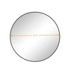 Lyngins Modern Bathroom Mirrors,Round Wall Mirrors with Metal Frame,HD Decorative Mirrors,Vanity Mirrors for Bathroom,Bedroom,Black - 3 of 4
