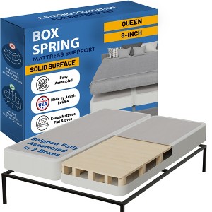 Continental Sleep, 8" Wood Solid Surface Box Spring Bed Base Queen Size ...