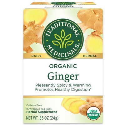 Traditional Medicinals Organic Ginger Herbal Tea - 16ct
