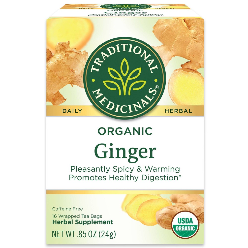 UPC 032917001641 product image for Traditional Medicinals Organic Ginger Herbal Tea - 16ct | upcitemdb.com