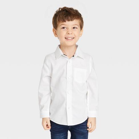 Baby boy short sleeve white store button down