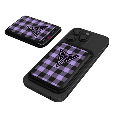 Keyscaper WNBA Plaid Black Magnetic Credit Card Wallet