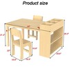 Infurnic Kids Table Sets, 3-in-1 Children Activity Table with Storage Drawer and Blackboard for Crafts, Arts, Reading, Multicolored, 44"*21.2"*25.6" - 4 of 4