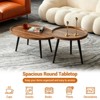 Modern Nesting Side Table Set of 2, Walnut Coffee Tables for Living Room, Mid Century Modern Nesting Side Tables Farmhouse End Table for Small Spaces - 4 of 4