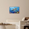 Art Remedy Turtle Swimming Colorful Coastal Wall Art Framed - 2 of 4
