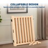 Wooden Freestanding Pet Gate, Dog Fence for Stairs or Doorways, 3/4 Panels Step Over Fence with Support Feet for Hallway, 3 Panel H:24” - 4 of 4
