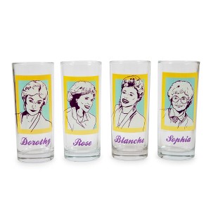Silver Buffalo The Golden Girls 4 Piece 10-Ounce Glass Tumbler Set - 1 of 4