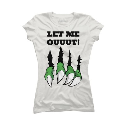 Junior's Design By Humans Let the monster out halloween By ArtStyleAlice T-Shirt