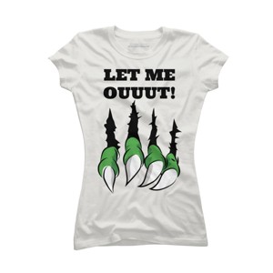 Junior's Design By Humans Let the monster out halloween By ArtStyleAlice T-Shirt - 1 of 3