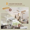 HOMLUX 52" Low Profile Ceiling Fan w/Light Remote Control 6-Speed 3-Timer,Walnut/Black/Brown - 3 of 4