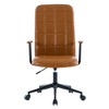 TopComfy Task and Office Chairs High Backrest Armrests Soft Foam 360 Swivel Adjustable Gaslift For Home Office Gaming, Brown, 29.52"*10.62"*22.83" - 2 of 4