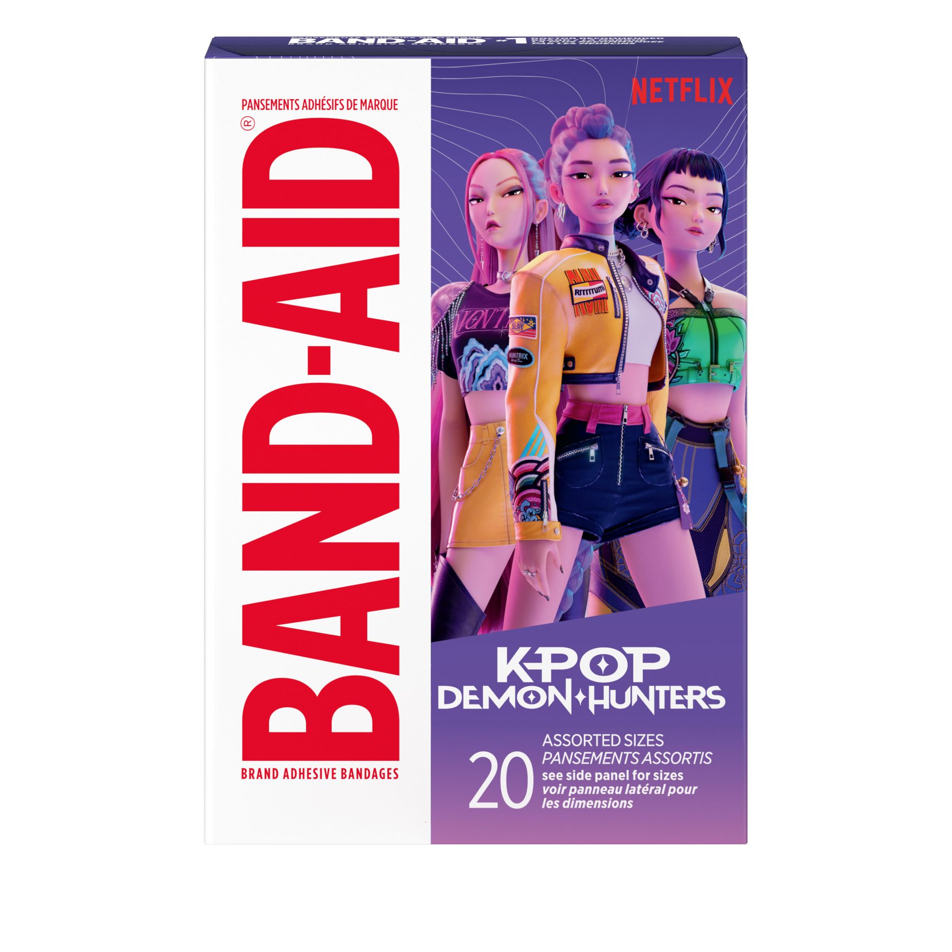 Band-Aid Decorative Kpop Demon Hunters Assorted Adhesive Bandages - 20ct