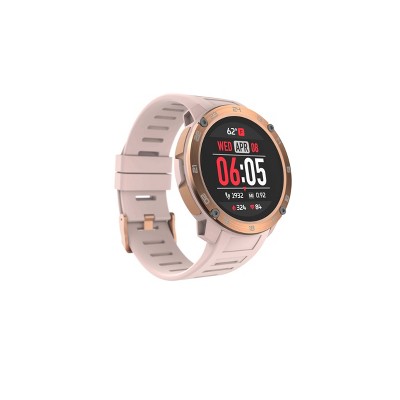 iTouch Explorer Smartwatch: Rose Gold Case and Blush Silicone Strap