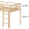 Karl Home Elevated Cross Bracing Straight Ladder Twin Pine Wooden Bed in White - 3 of 4