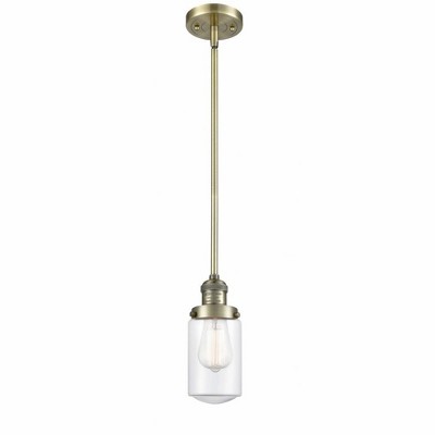 Dover - 1 Light Stem Hung Mini Pendant In Traditional Style-10.25 Inches Tall and 4.5 Inches Wide