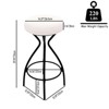 FONTOI 2PCS Upholstered Counter Stools with Footrests, Counter Height Bar Stools for Living Room Kitchen, Black&White, 12.59"*29.92"*12.59" - 3 of 4