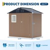 6x4 FT Metal Storage Shed with Window¨C Outdoor Utility Shed with Lockable Door & Air Vent, Garden/Yard Shed Kit for Backyard Patio Lawn - 2 of 4